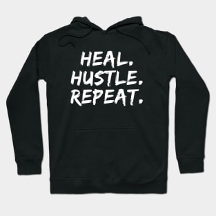 Heal Hustle Repeat White Hoodie